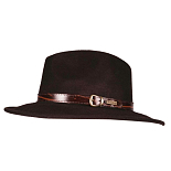 WOOLFELT HAT ROLLABLE BROWN