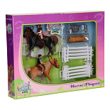 KIDS GLOBE SPEELSET 2 PAARDEN MET RUITERS