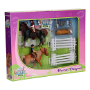 KIDS GLOBE SPEELSET 2 PAARDEN MET RUITERS