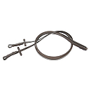 HARRY'S HORSE TEUGELS LEDER MET RUBBER GEVOERD
