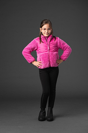 EQ VEGA TEDDY JACKET PHLOX PINK 
