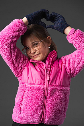 EQ VEGA TEDDY JACKET PHLOX PINK 