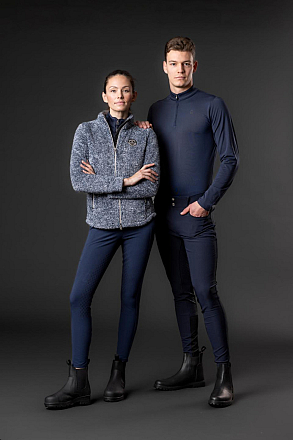 EQ MILES ZIP CARDIGAN BLUE FOG 