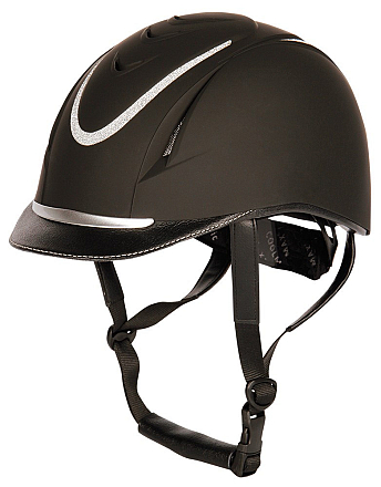 HARRY'S HORSE VEILIGHEIDSCAP CHALLENGE SPARKLE ZWART