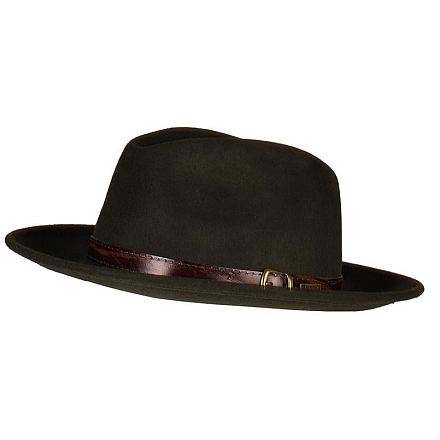 WOOLFELT HAT ROLLABLE OLIVE