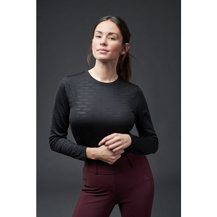 CATAGO AMINA LOGO LS T-SHIRT BLACK