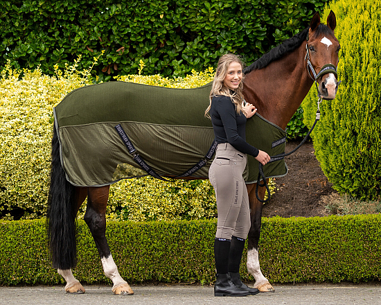 QHP RIJLEGGING JORINE FULL GRIP TAUPE