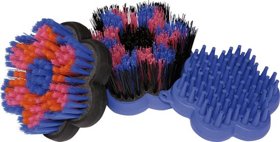 HARRY'S HORSE BORSTELSET FLOWER POWER BLAUW