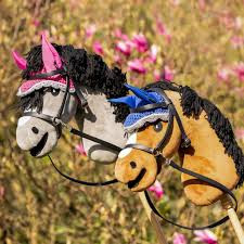 QHP BITLOOS HOOFDSTEL HOBBY HORSE ZWART